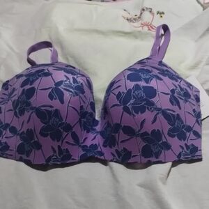 Knix Lavender and Navy Floral Bra